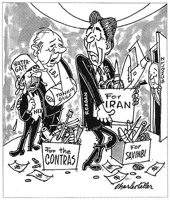 Political Cartoon, Ahem! by Charles Keller.