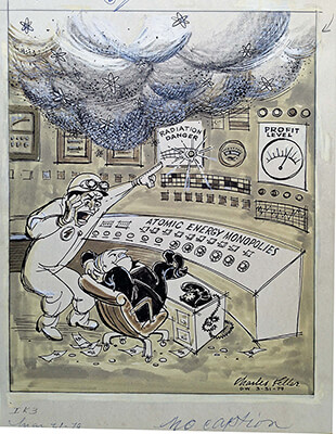 Cartoon for Daily World by Charles Keller.
