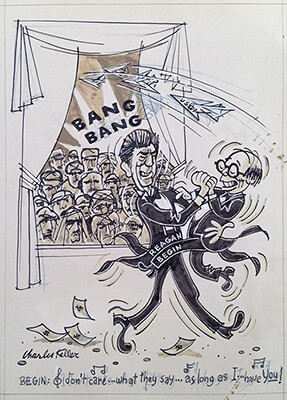 Cartoon for Daily World by Charles Keller.