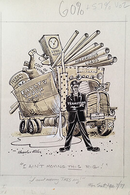Cartoon for Daily World by Charles Keller.