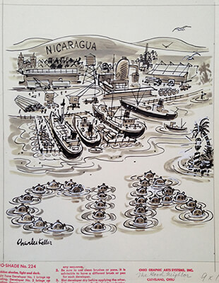 Cartoon for Daily World by Charles Keller.