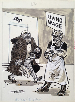 Cartoon for Daily World by Charles Keller.