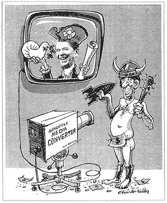 Political Cartoon, The Emperors nuke clothes by Charles Keller.