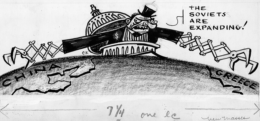 Cartoon for New Masses by Charles Keller.
