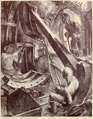 Tunnel Heading, lithograph by Charles Keller.