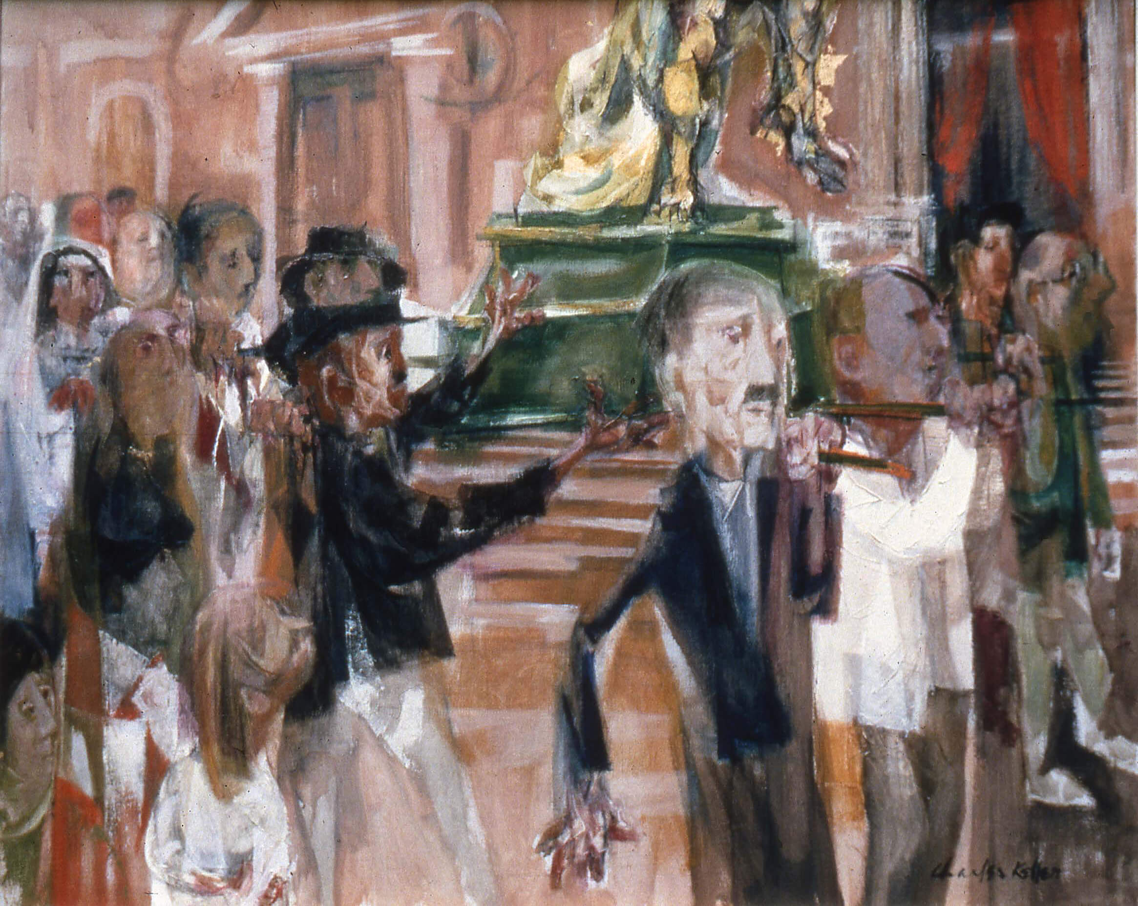 Procession in Sardegna, oil on canvas, 34 x 41 inches, 1962