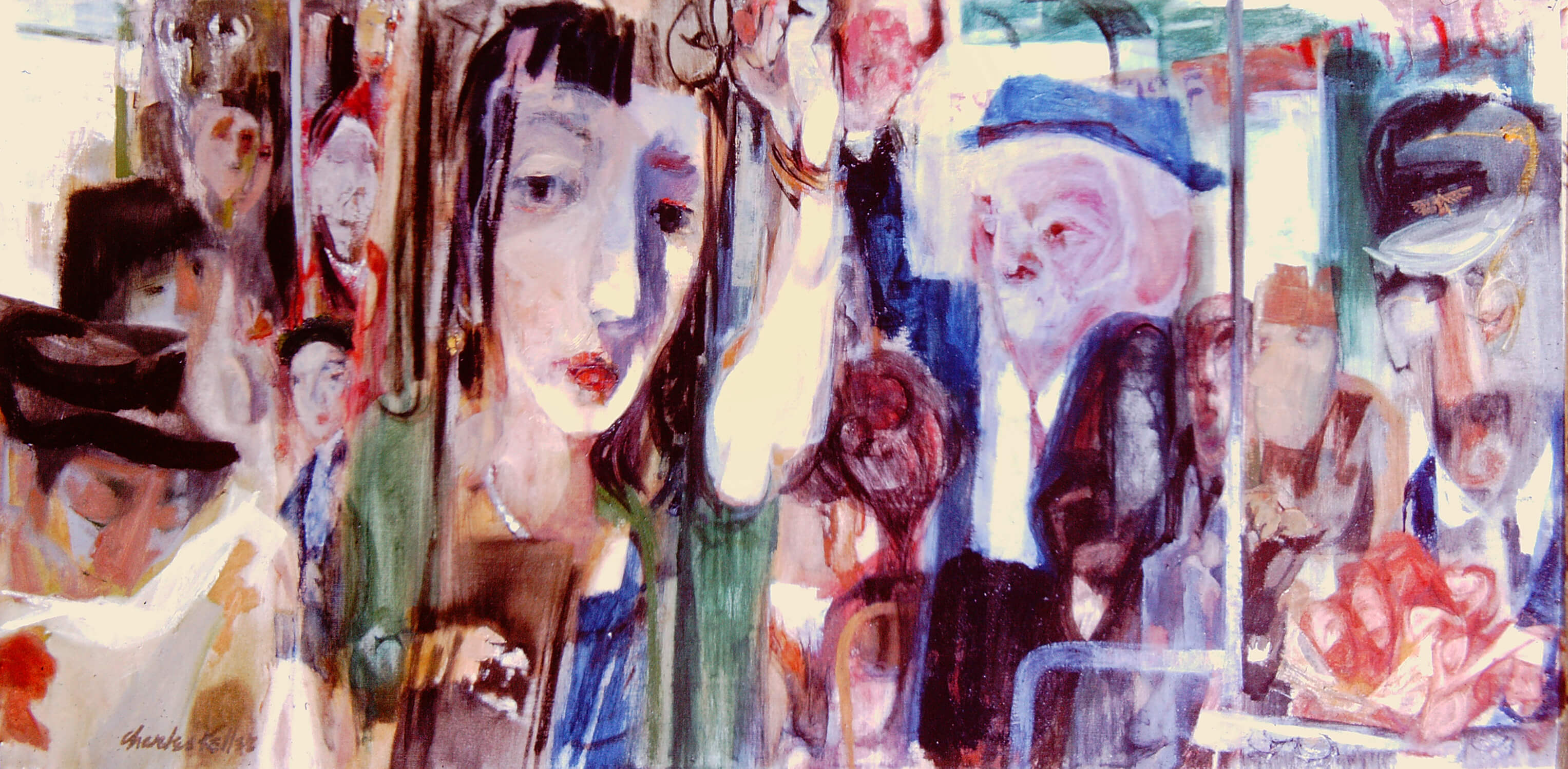 Tram #2, oil on canvas, 24 x 38 inches, 1965
