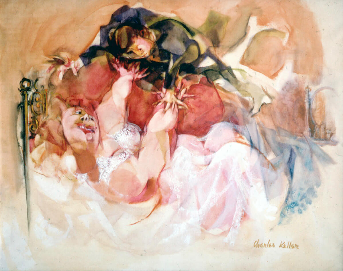 Hoopla, oil on canvas, 31 x 39 inches, 1970