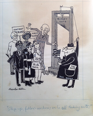 Cartoon People’s Daily World by Charles Keller.