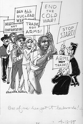 Cartoon People’s Daily World by Charles Keller.