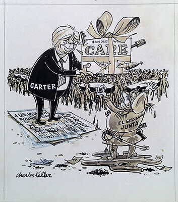 Cartoon People’s Daily World by Charles Keller.
